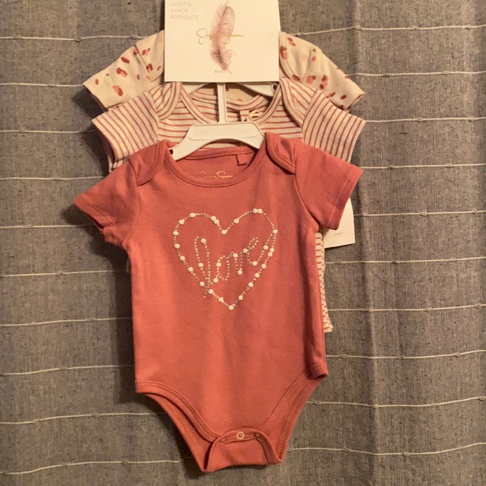 COPY - NWT Jessica Simpson 3 pc. Bodysuit Layette (onesies)